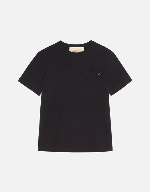 Valentino Garavani メンズ コットンTシャツ With VGold (すべての新品