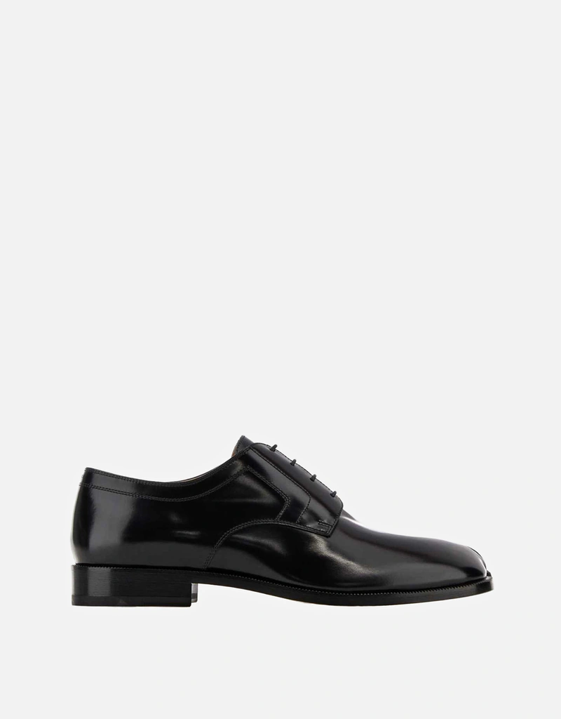 Maison Margiela メンズ タビレースアップカーフスキンレザーシューズ