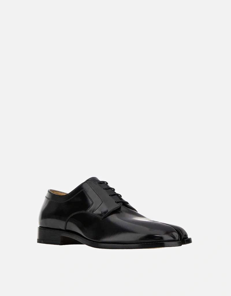 Maison Margiela メンズ タビレースアップカーフスキンレザーシューズ
