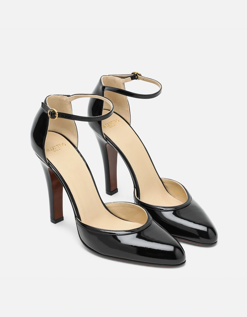 valentino パンプス 37 ブラック Valentino Black Patent Leather