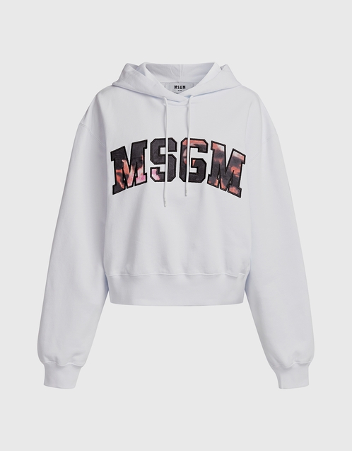 MSGM Felpa Tie Dye Logo Cropped Sweatshirt (Tops,Long Sleeved) IFCHIC.COM