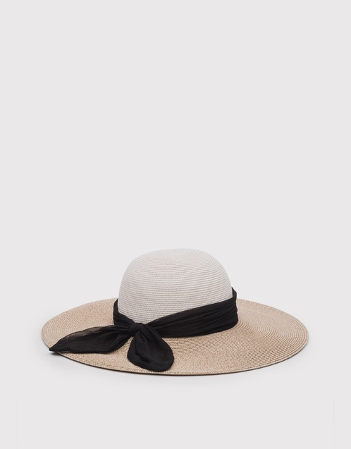 Eugenia Kim Honey Scarf Straw Sunhat (Hats,Straw Hats)