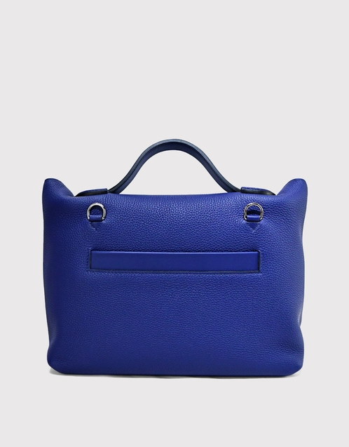 Hermès - Hermès 24/24 29 Togo Leather Handbag-Bleu Nuit Silver Hardware