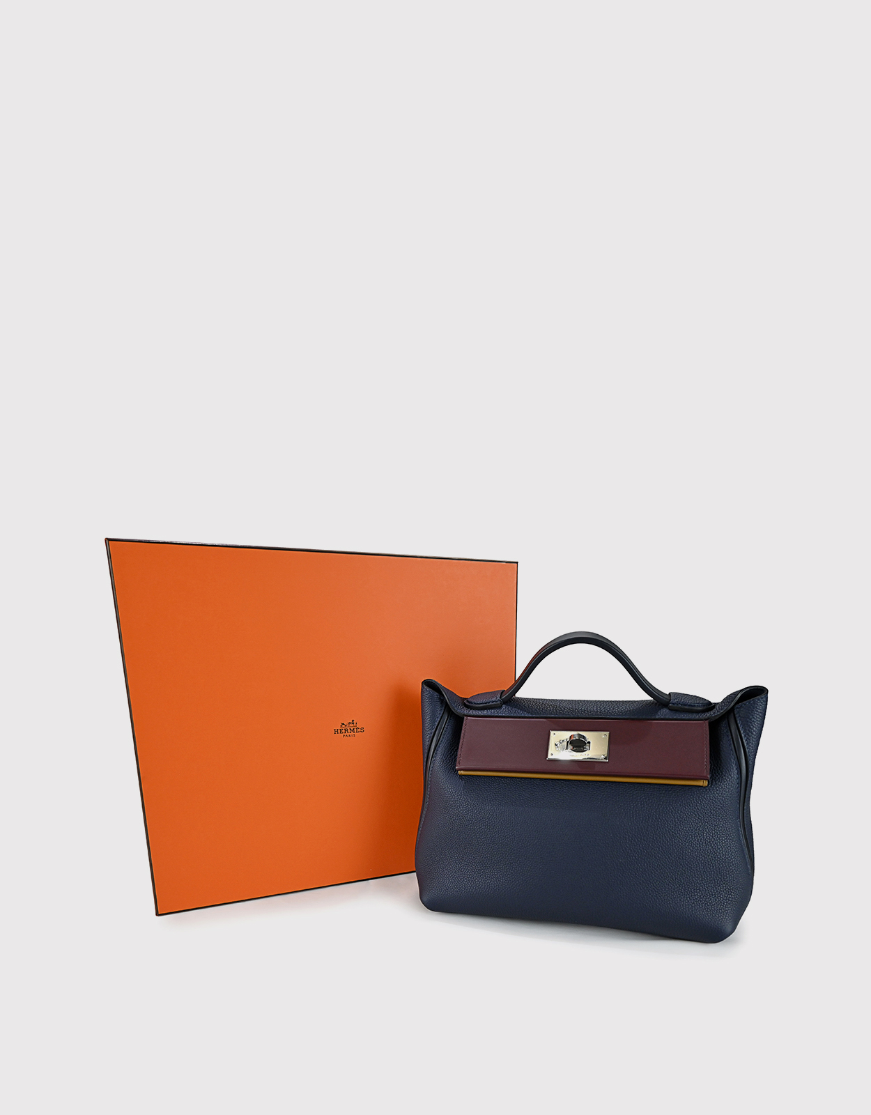 Hermès Hermes Handbag 24/24 Blue Leather ref.995381 - Joli Closet