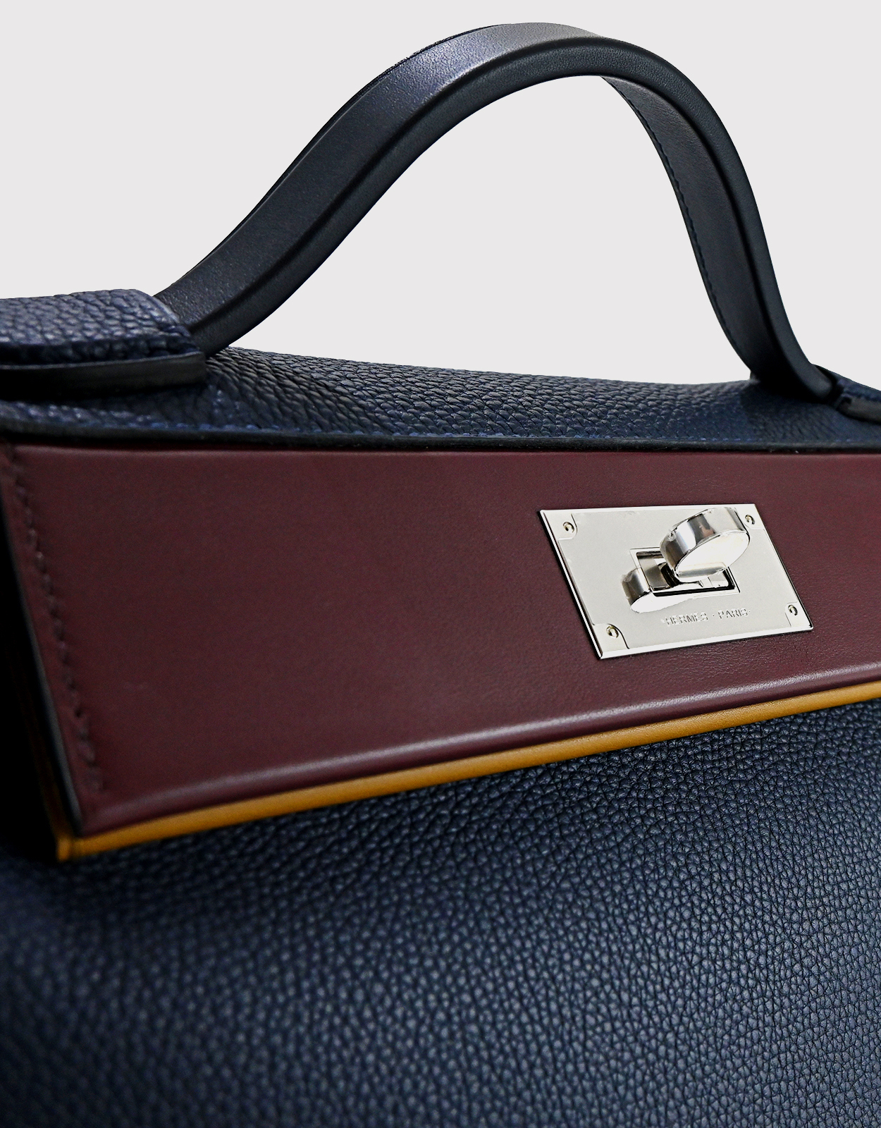 Hermès 24/24 29 Etain Swift and Togo Leather Gold Hardware
