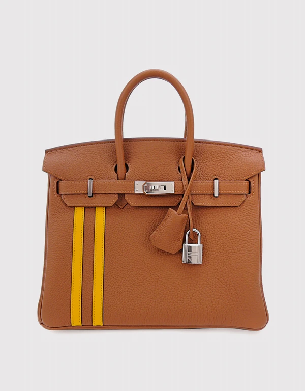 Hermès Hermès Birkin 25 Togo Leather Handbag-Camel Silver Hardware
