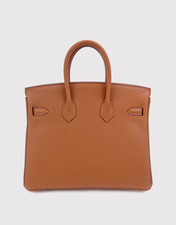 Hermès Hermès Birkin 25 Togo Leather Handbag-Camel Silver Hardware