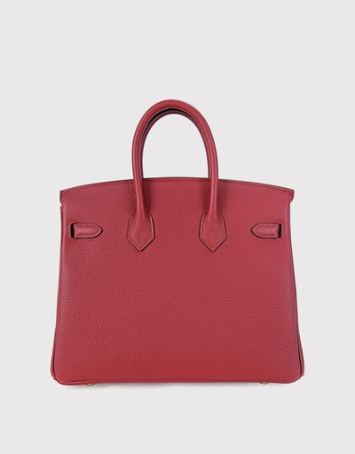 Hermès Birkin 25 Togo Leather Handbag-Rouge Grenade Gold Hardware