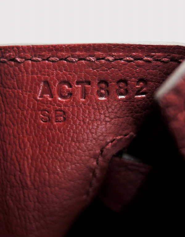 Hermès Hermès Birkin 25 Togo Leather Handbag-Rouge Grenade Gold Hardware