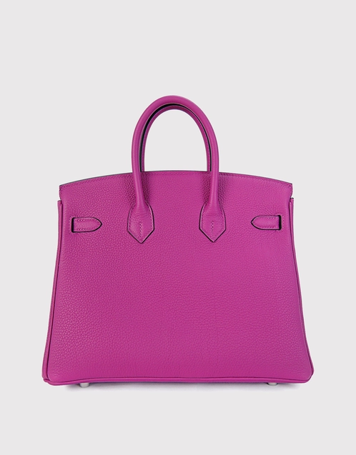 Hermès Hermès Birkin 25 Togo Leather Handbag-Rose Purple Silver