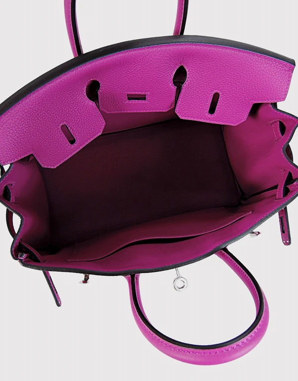 Hermès Hermès Birkin 25 Togo Leather Handbag-Rose Purple Silver Hardware