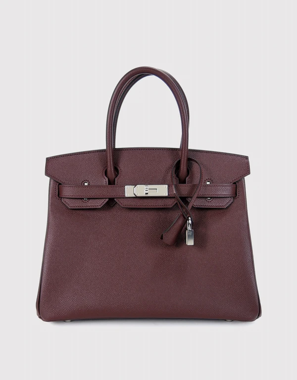 Hermès Hermès Birkin 30 Epsom Leather Handbag-Bordeaux Silver Hardware