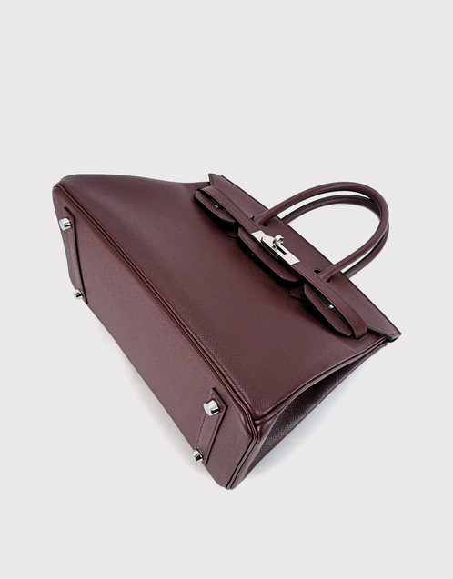 Hermès - Hermès Birkin 30 Epsom Leather Handbag-Bordeaux Silver Hardware