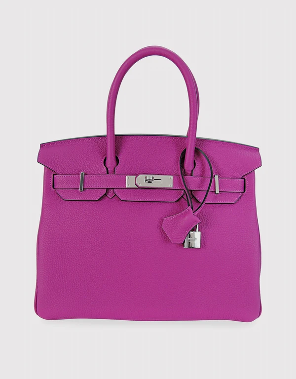 Hermès Hermès Birkin 30 Togo Leather Handbag-Rose Purple Silver Hardware