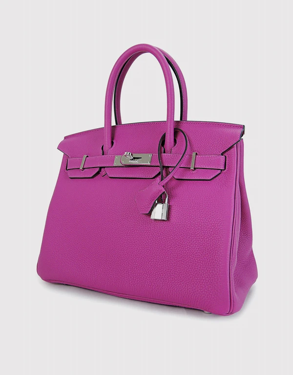 Hermès Hermès Birkin 30 Togo Leather Handbag-Rose Purple Silver Hardware