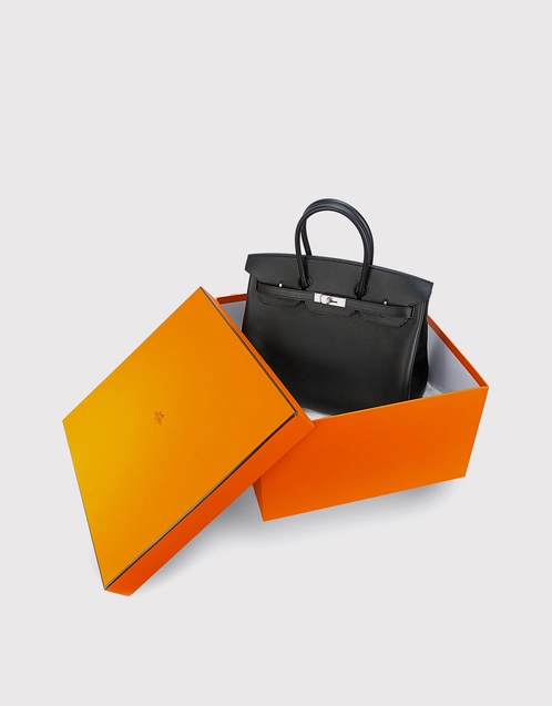 Hermès - Hermès Birkin 35 Epsom Leather Handbag-Noir Silver Hardware
