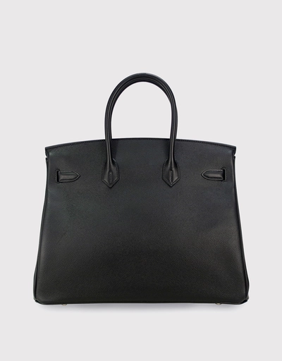 Hermès Birkin 35 Epsom Leather Handbag-Noir Silver Hardware