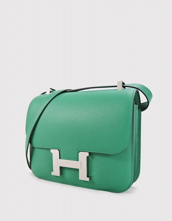 Hermès Hermès Constance 24 Epsom Leather Crossbody Bag-Vert Vertigao Silver Hardware