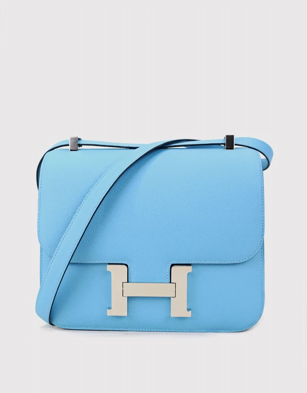 Hermès Hermès Constance 24 Epsom Leather Crossbody Bag-Bleu Du Nord Silver Hardware