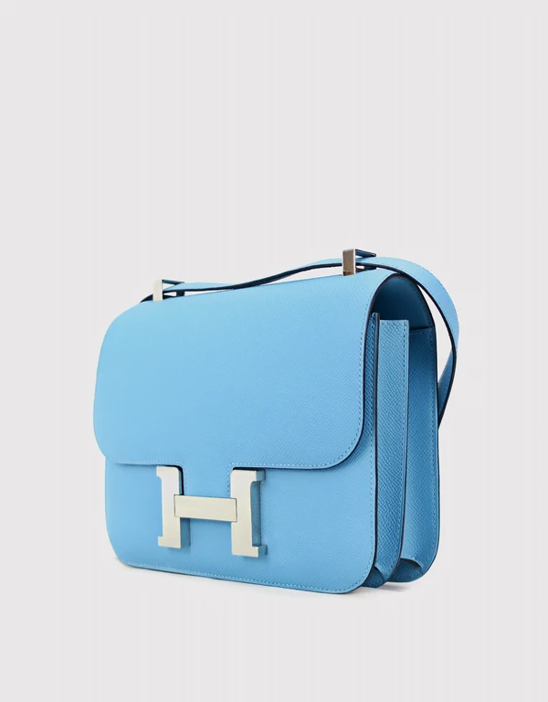 Hermès Hermès Constance 24 Epsom Leather Crossbody Bag-Bleu Du Nord Silver Hardware