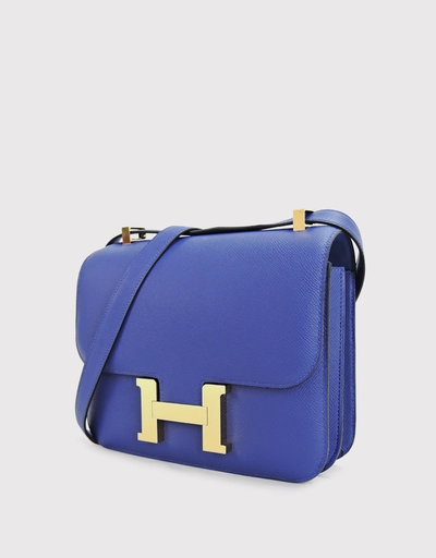 Hermès Constance 24 Epsom Leather Crossbody Bag-Bleu Electrique Gold Hardware