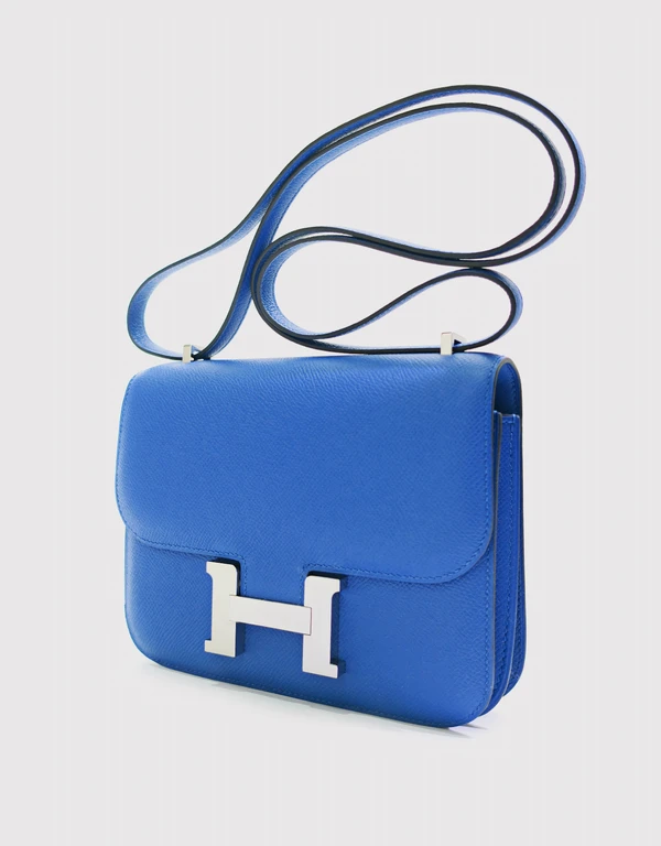 Hermès Hermès Constance 18 Epsom Leather Crossbody Bag-Bleu Zellige Silver Hardware