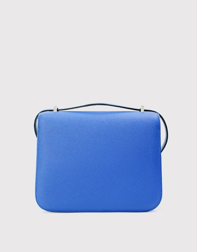 Hermès Constance 18 Epsom Leather Crossbody Bag-Bleu Zellige Silver Hardware