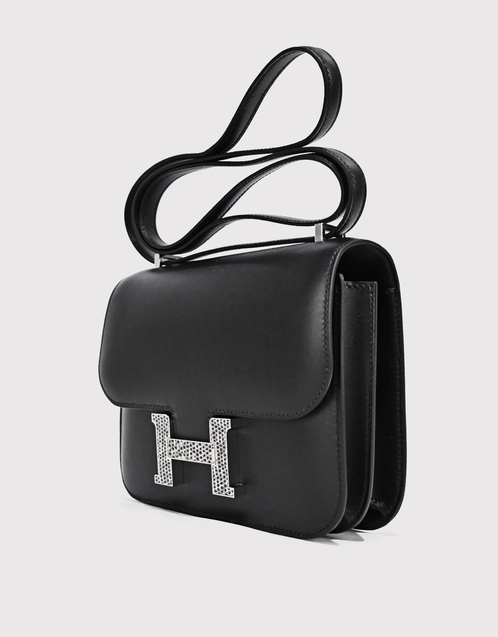 Hermes Constance Lizard Skin Leather Shoulder Bag
