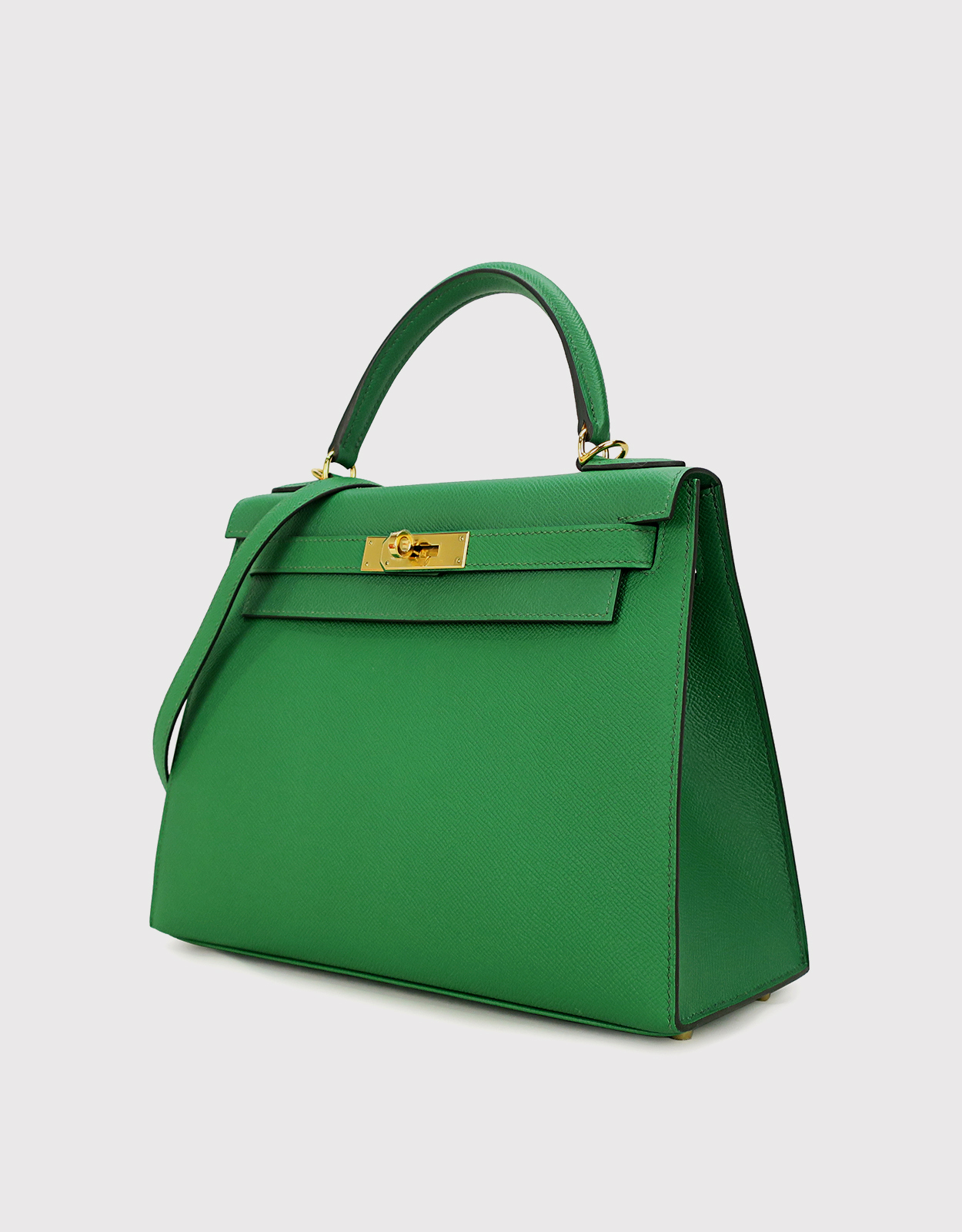 Hermès Hermès Kelly 28 Epsom Leather Handbag-Cactus Gold Hardward (Top  Handle)