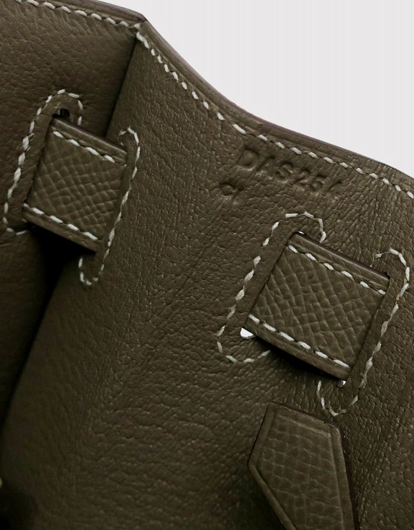 Hermès Hermès Kelly 28 Epsom Leather Handbag-Etoupe Silver Hardware
