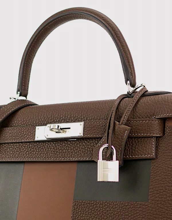 Hermès Hermès Kelly 28 Togo Leather Handbag-Letter E Silver Hardware