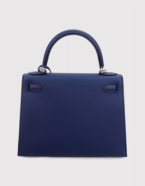 Hermès Hermès Kelly 28 Togo and Epsom Leather Handbag-Letter E Silver Hardward