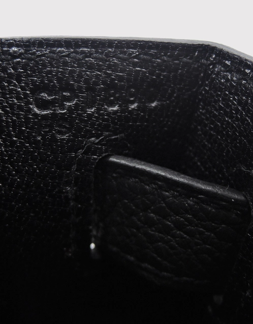 Hermès - Hermès Kelly 28 Togo Leather Handbag-Noir Silver Hardware