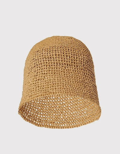 鉤編水桶帽