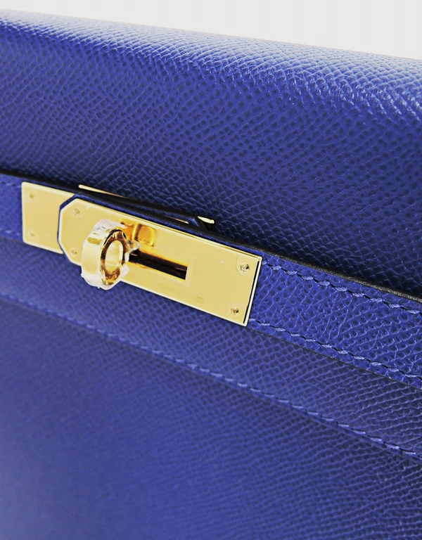 Hermès Hermès Kelly 32 Epsom Leather Handbag-Bleu Electrique Gold Hardware