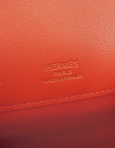 Hermès Kelly Cut Swift Leather Clutch Bag-Capucine Gold Hardware