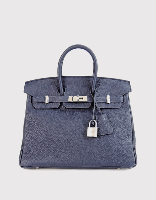 blue hermes bag