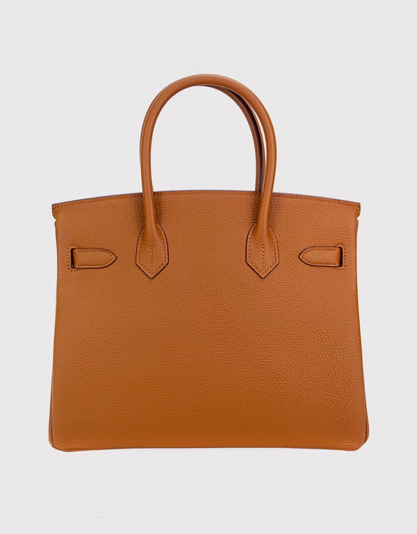 Hermès Hermès Birkin 30 Togo Leather Handbag-Camel Silver Hardware