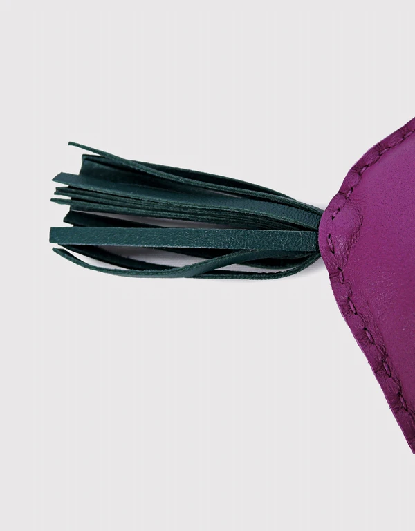 Hermès 愛馬仕 Rodeo GM 小羊皮小馬包包吊飾-紫紅