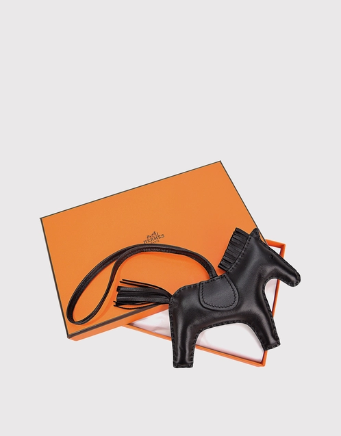 Hermès Hermès Rodeo MM Lambskin Horse Bag Charm-Black (Wallets and Small  Leather Goods,Bag Charms)