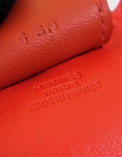 Hermès Rodeo MM Lambskin Horse Bag Charm-Orange Red