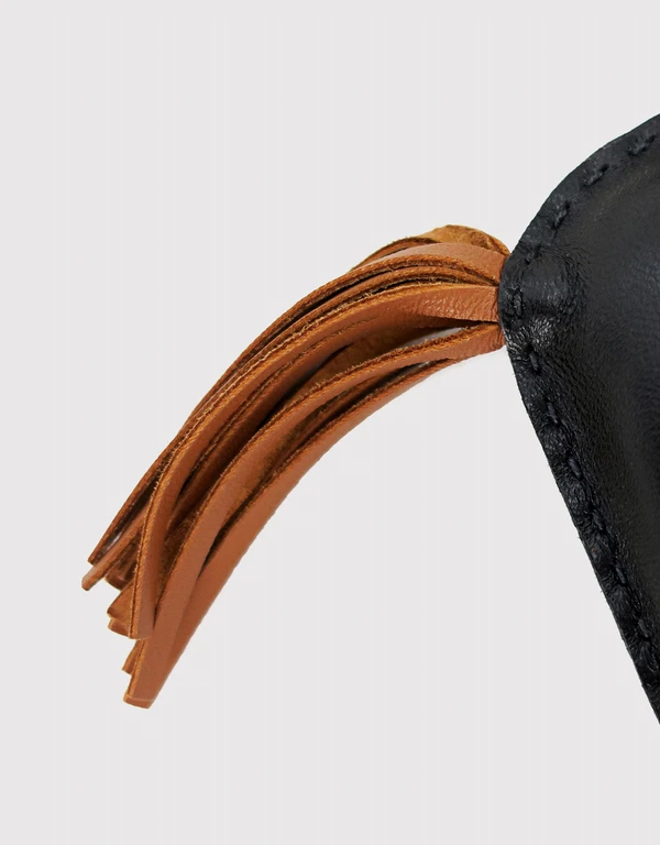 Hermès Hermès Rodeo MM Lambskin Horse Bag Charm-Black Tan