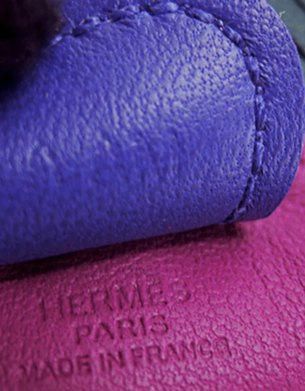 Hermès 愛馬仕 Rodeo PM 小羊皮小馬包包吊飾-紫靛
