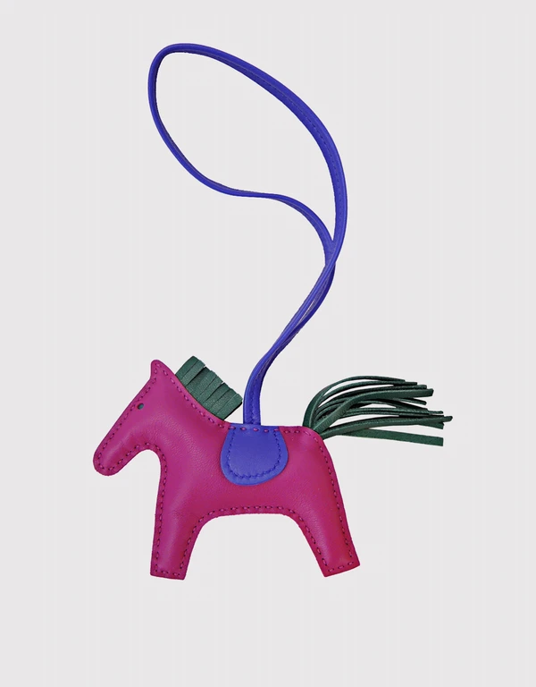 Hermès Hermès Rodeo PM Lambskin Horse Bag Charm-Purple Navy