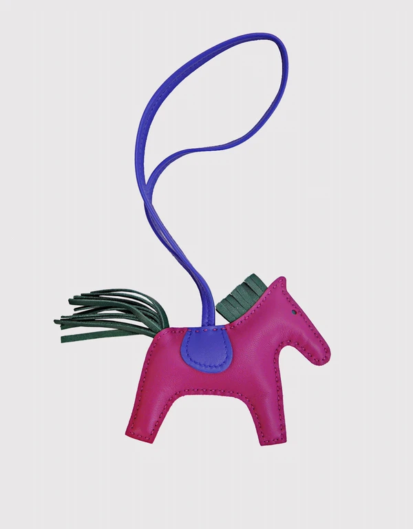 Hermès Hermès Rodeo PM Lambskin Horse Bag Charm-Purple Navy
