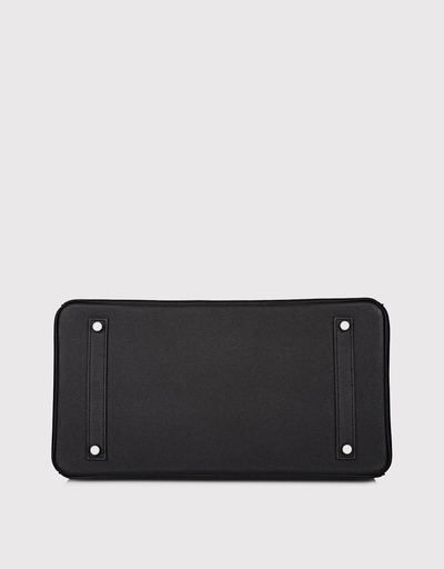Hermès Birkin 35 Epsom Leather Handbag-Noir Silver Hardware