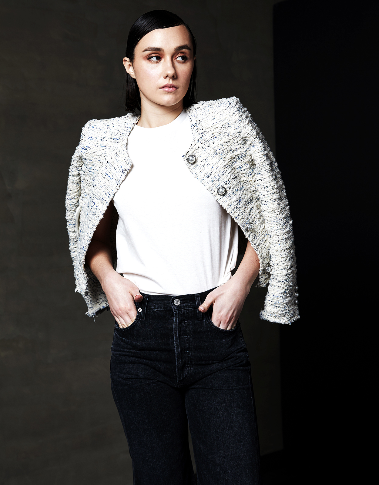 IRO Mercie Tweed Buttoned Blazer 