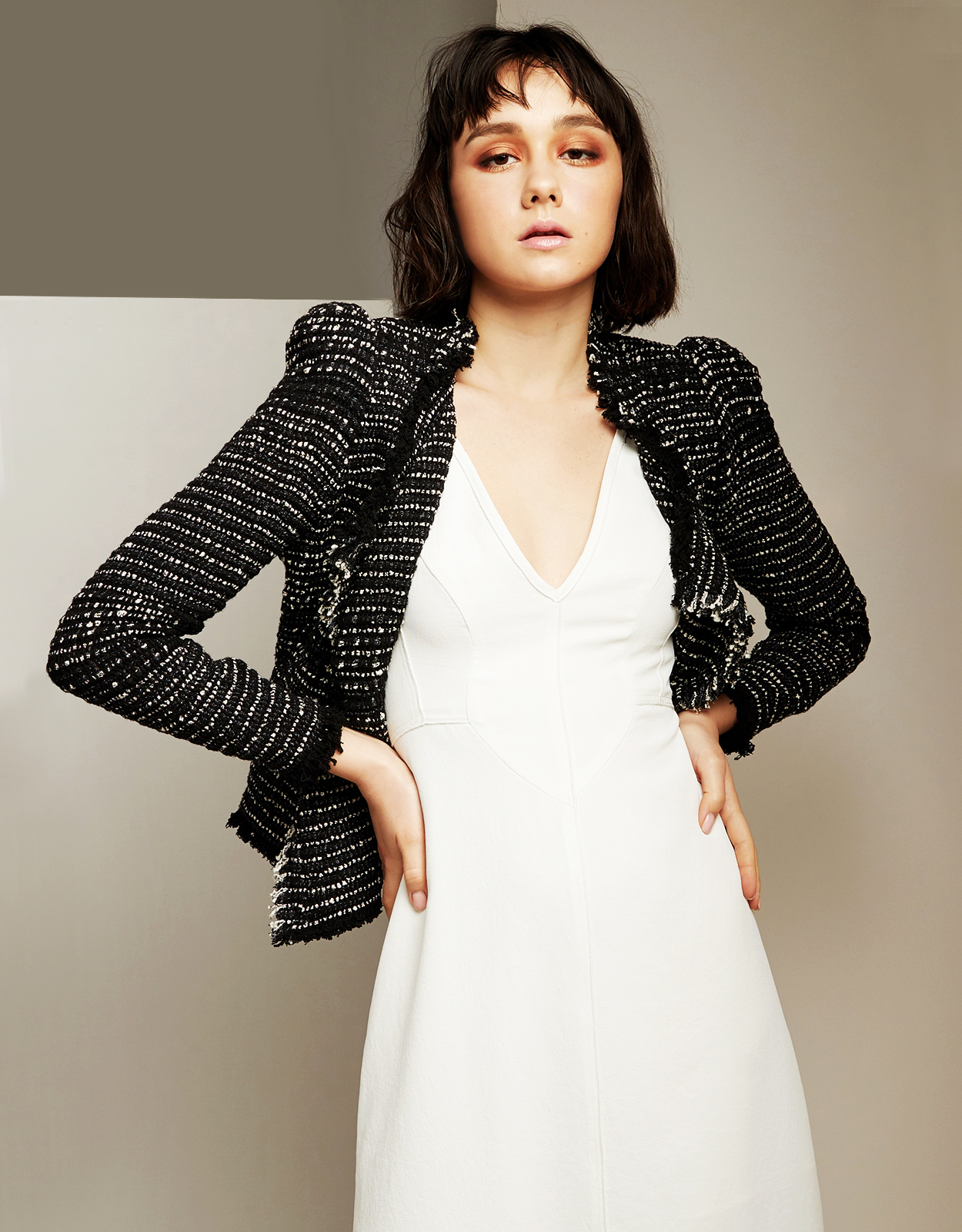 iro black tweed jacket