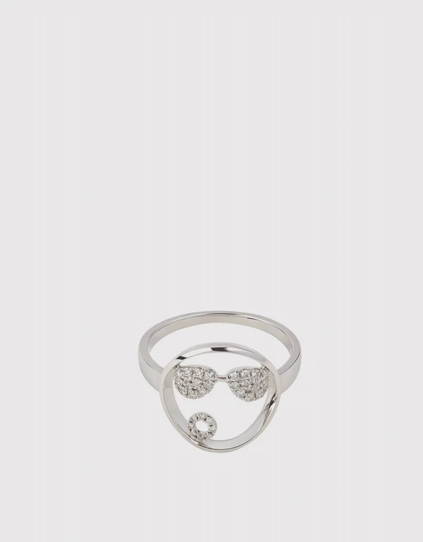Ruifier Jewelry  Moyen Shades 18ct White Gold Ring 