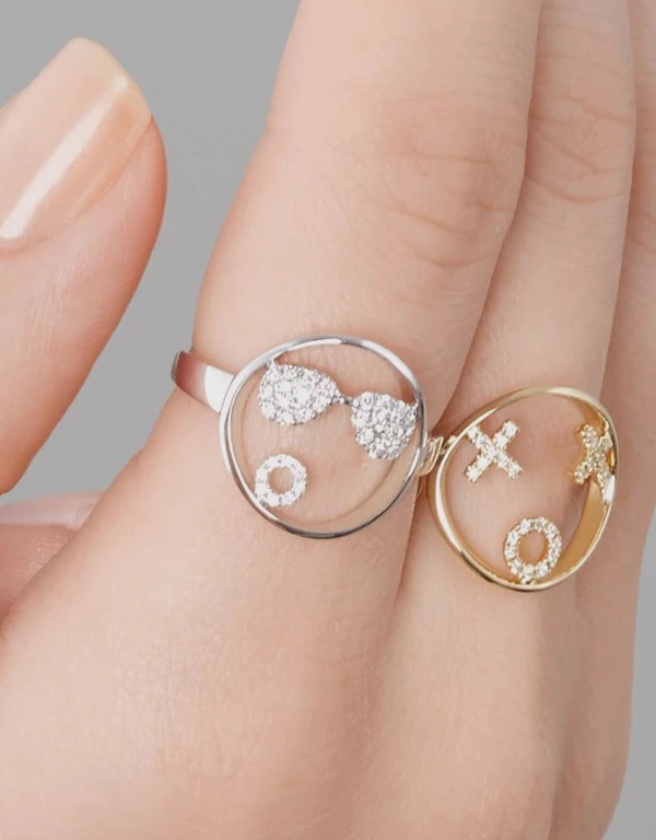 Ruifier Jewelry  Moyen Shades 18ct White Gold Ring 